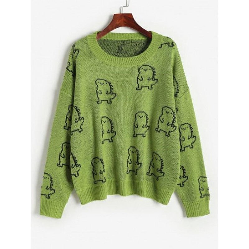 Crewneck Oversized Graphic Sweater