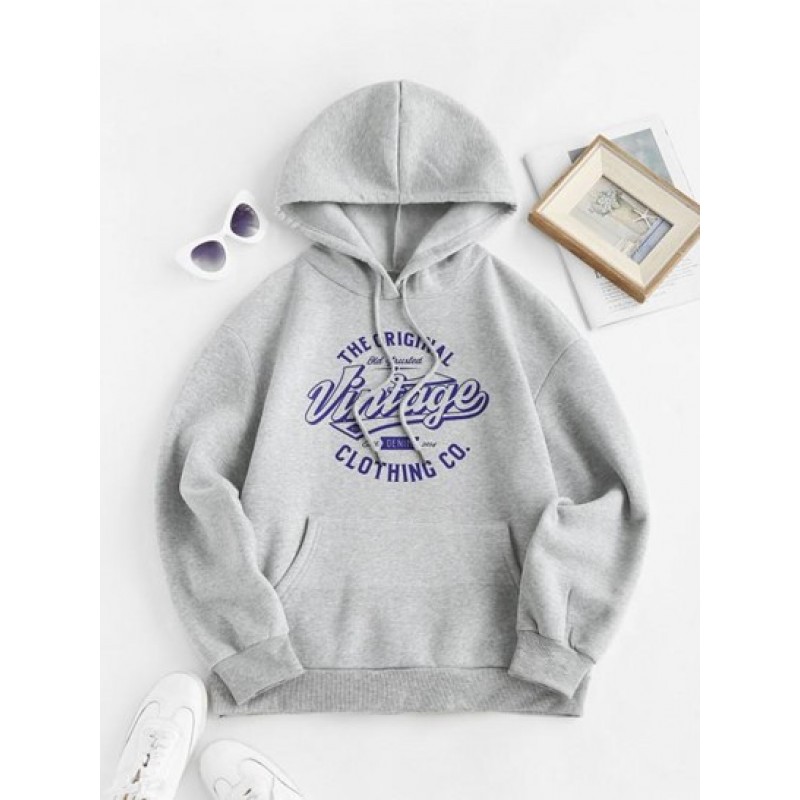 Fleece-lined THE ORIGINAL Graphic Marled Hoodie