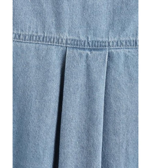 Frayed Front Pockets Sequined Denim Jacket